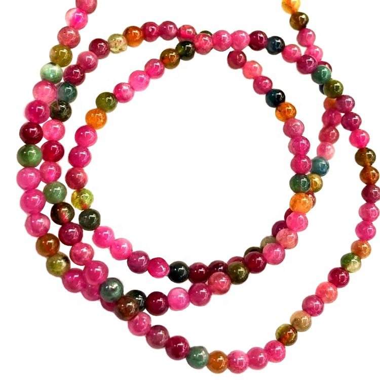 Tourmaline 6-10 មីលីមីអឹមអង្កាញអង្កាំទំហំ 16 អ៊ីញអង្កាំជែមស៍ធម្មជាតិសម្រាប់ការរកស៊ី 14