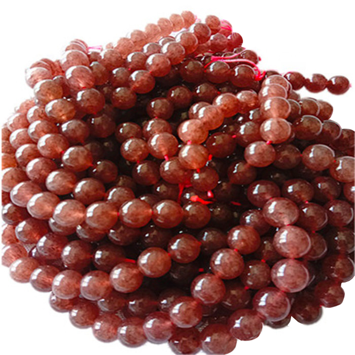 គ្រីស្តាល់ស្ត្រប៊េរីធម្មជាតិអង្កាំ 6 មម 8 មមមានទំហំ 10 មមស្រស់ស្អាតពណ៌ក្រហមពណ៌លឿងពណ៌ក្រហមពណ៌ក្រហមភ្លឺថ្លា 14