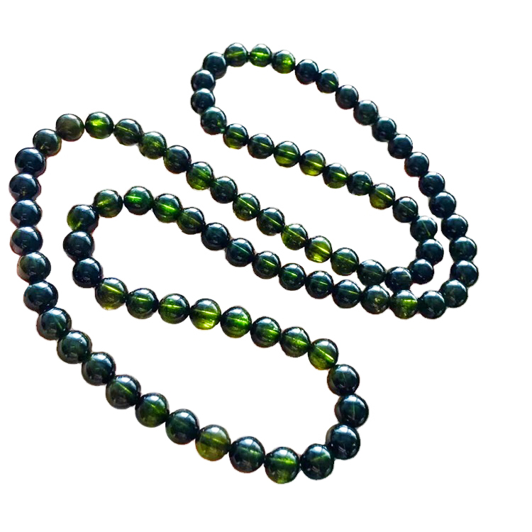 Természetes rózsaszín turmalin kerek gyöngyök energia laza drágakő gyöngyök nyaklánchoz 3a minőségű 14