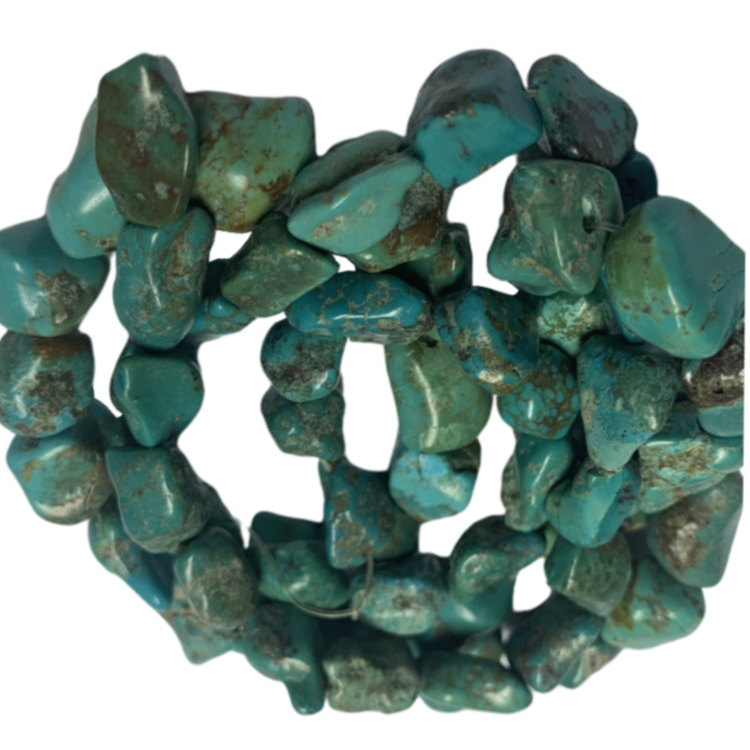 ZH edelstenen | levering van turquoise nuggetkralen van topkwaliteit 6