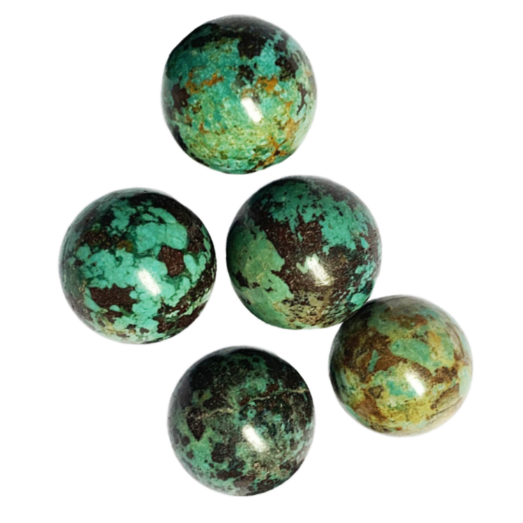 Lenyűgöző valódi kék zöld türkiz kerek gyöngyök 18