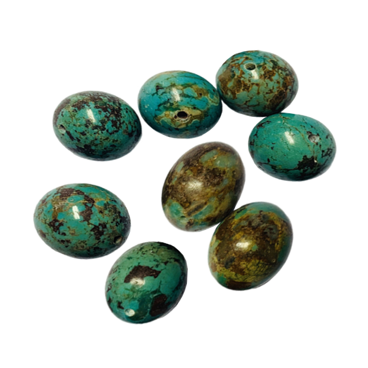 Blue Green African Turquoise Beads 18