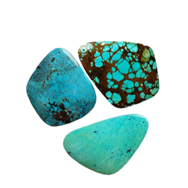 100% dabīgs magnezīts tirkīzs cabochon brīvs dārgakmens 15