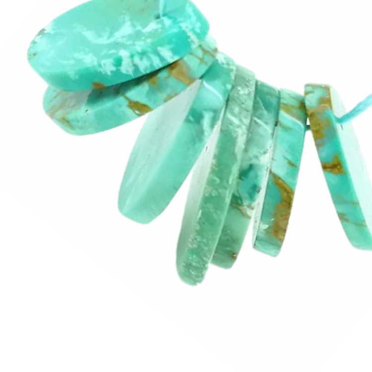 Inkozo yendalo ye-Turquoise imilo yeNecklace 15