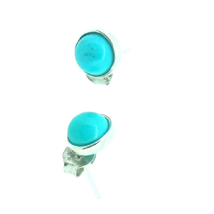Mga Truqoise Earrings Sterling Silver Dainty Minimalist nga mga Kaharian sa Katawhan 15