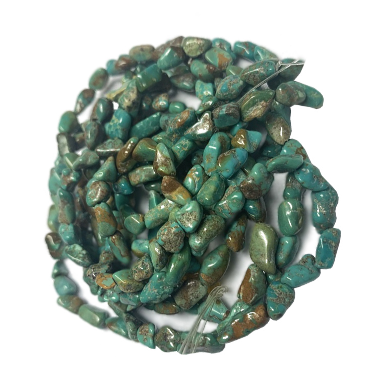 Anụ ụlọ berquoise. Ezigbo arizena Turquise ezigbo Rondelle nugged gbabere gemsstone beads 18