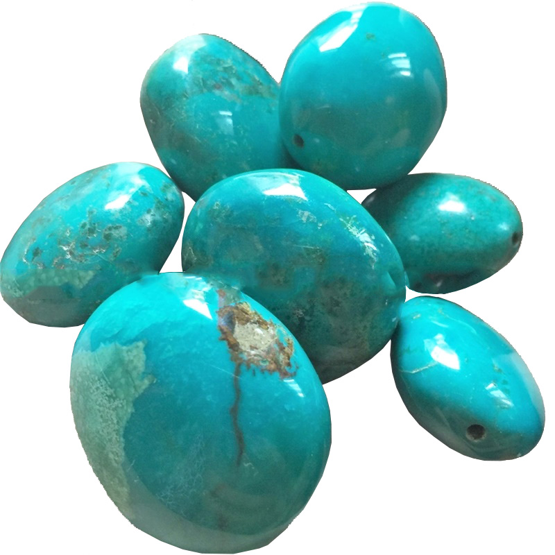 Tibet естественным образом овальные бирюзовые бусины драгоценные камни украшения 18