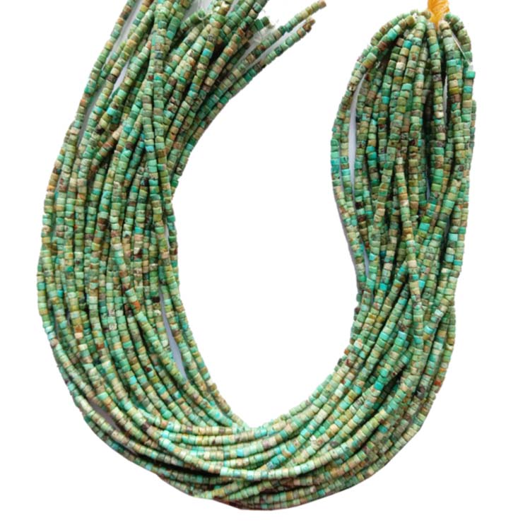 Dhab ahaaneed si dabiici ah oo cyrindrical cyquoise heisoo-ka 3mm 4mm 5mm 5mm worolesale 18