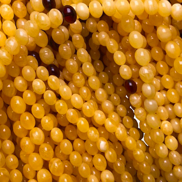 9 mm-es természetes kerek gyöngyök természetes borostyán méhviasz ékszerek készítéséhez gyöngyök karkötő nyaklánc 14