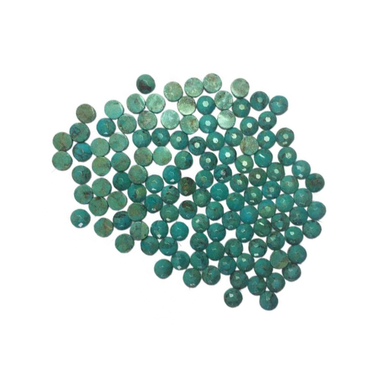 ezigbo ọkara na-enweghị atụ Turquoise Rour 6mm Cabachon 15