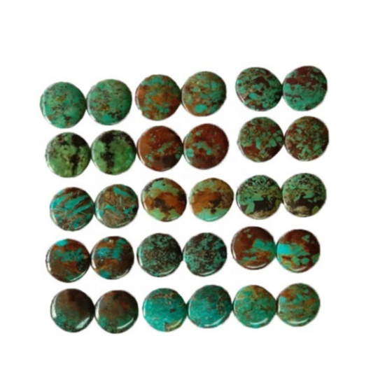 Turkey Turquoise Cabts na-eme ihe nkiri 16x12mm Oval Soloran Gold Turquons 15