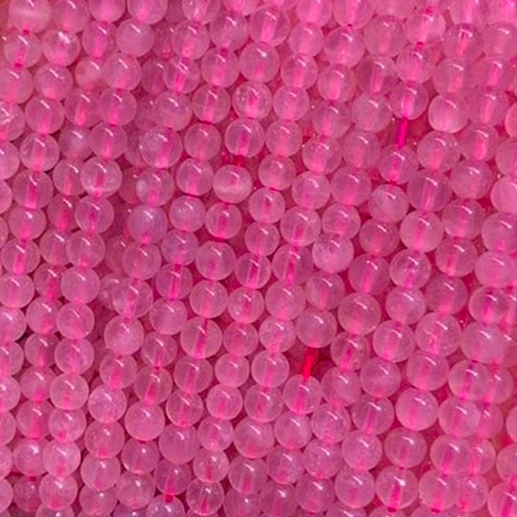 Natural Rose Quartz Small Size Faceted Round Bead Energy Gemstone Laus Perlur 14