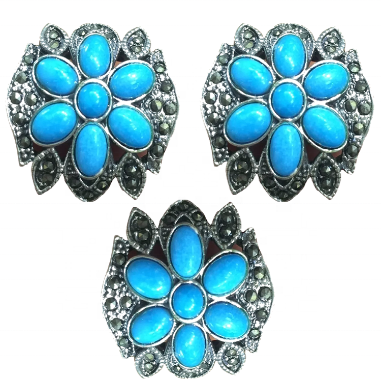 ZH Gems | Perfect Turkoise Stud Earrings Professionell leverantör 6