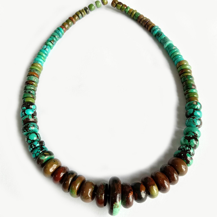 Abacus Natural Turquoise Beads For Jewelry full strand green  abacus beads space beads gemst 18