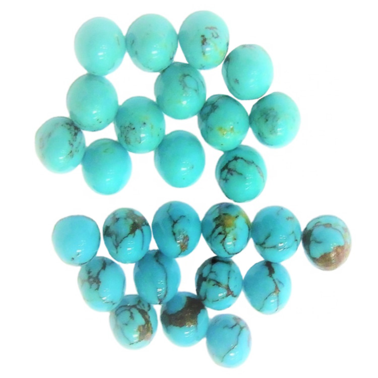 Firuzəyi güllə muncuq təbii firuzəyi güllə şəkli cabochon 18