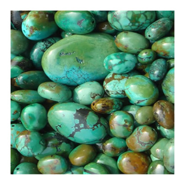 Kuchenesa zvisikwa turquoise oval beads bhuruu green oval beads turquoise jewelry 18