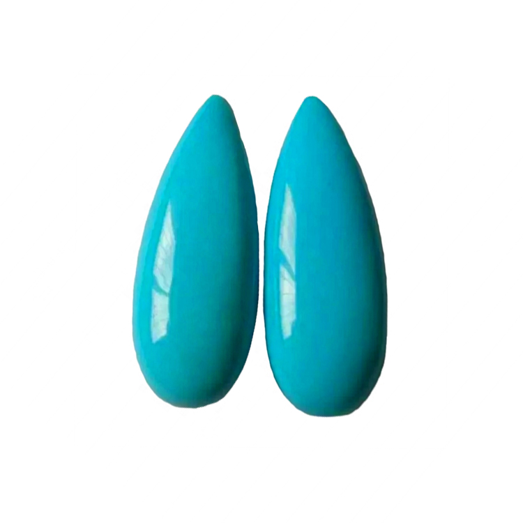 Natural Sleeping Beauty Turquoise cabochon pear Shapes 30mm jewellery 15