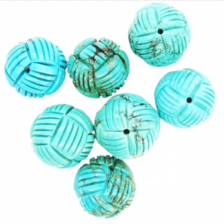 એરિઝોના પીરોજ ફૂલ રત્ન માળા એરિઝોના પીરોજ મણકા એરિઝોના પીરોજ ફૂલો રત્ન 15