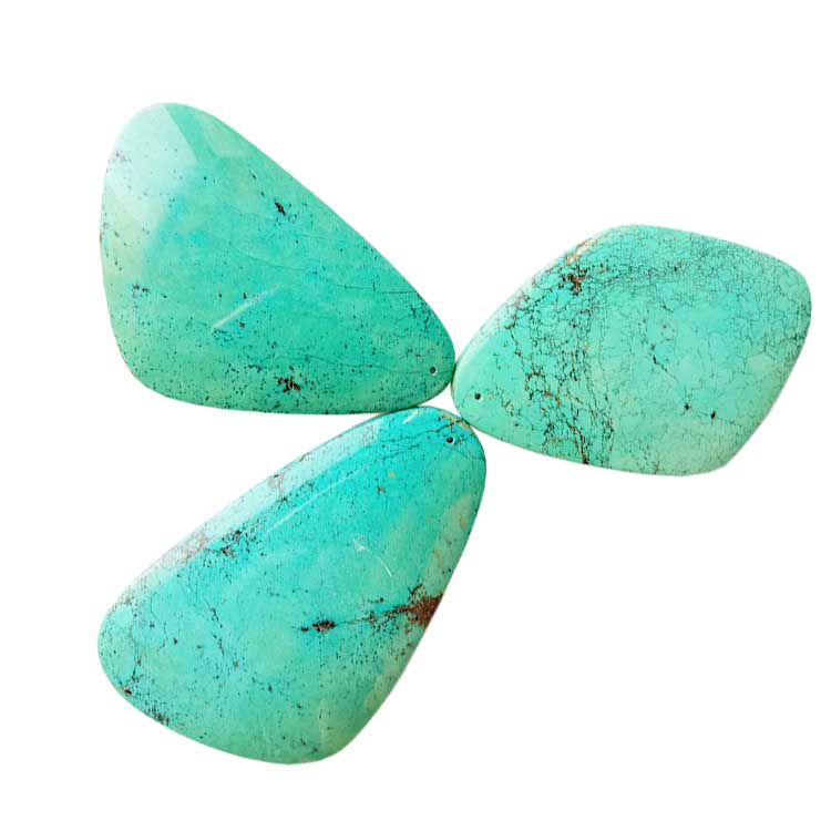 Turquoise Cabochons Gemstone Genuine Kingman စိမ်း 15