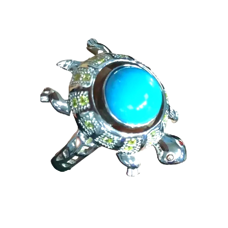Pete ya Turquoise katika Sterling Silver Jewelry Real Tibetan Turquoise Gemstone Sterling Silver 925 pete 15