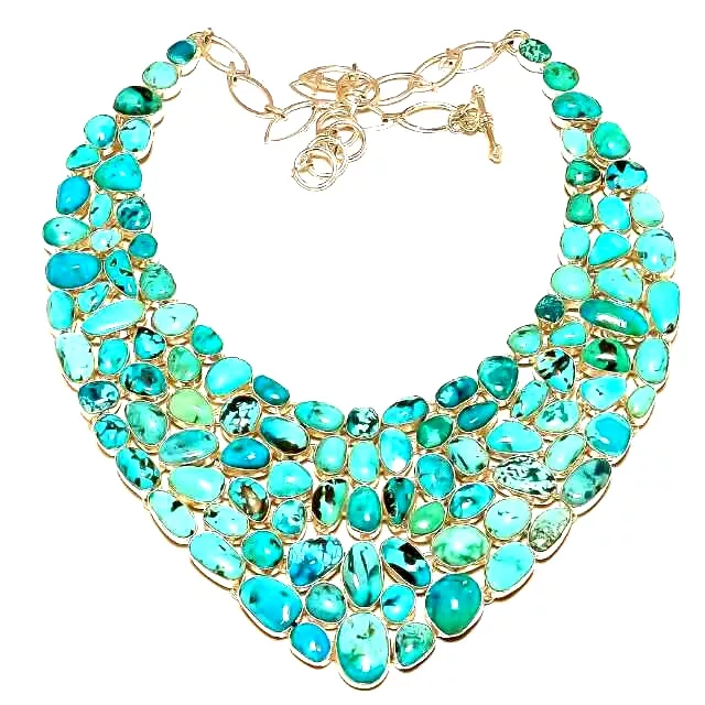 Beads oval colar de turquesa jóias 15