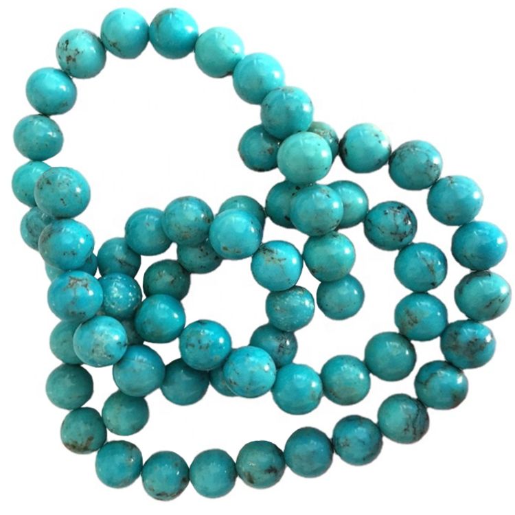 Loose beads turquoise Queen Turquoise Beads Grade  Round Loose Beads Bulk Lot Options 18