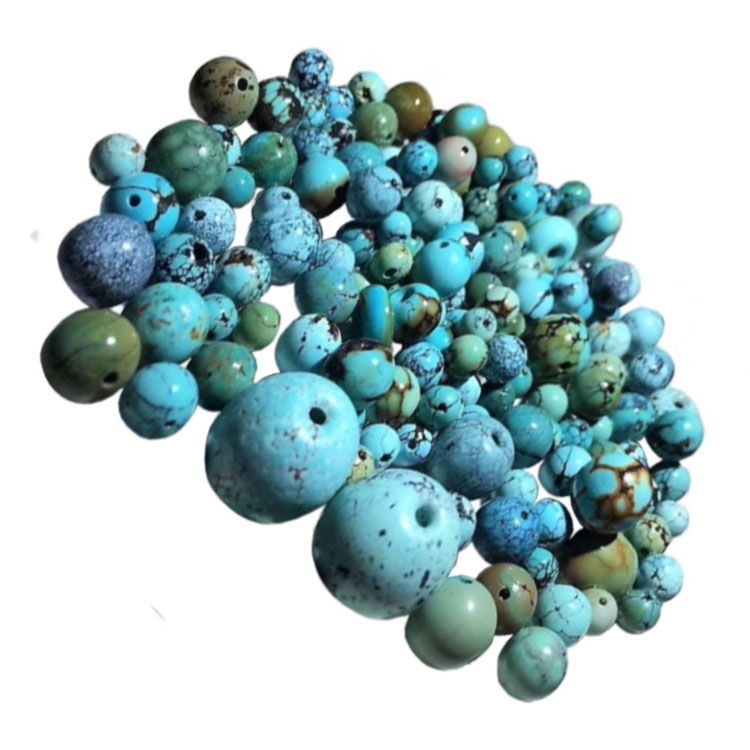 Turquoise circum Baads fashion genuina naturalis Circumcorantium circum genuina hyacintho viride gemmas 18