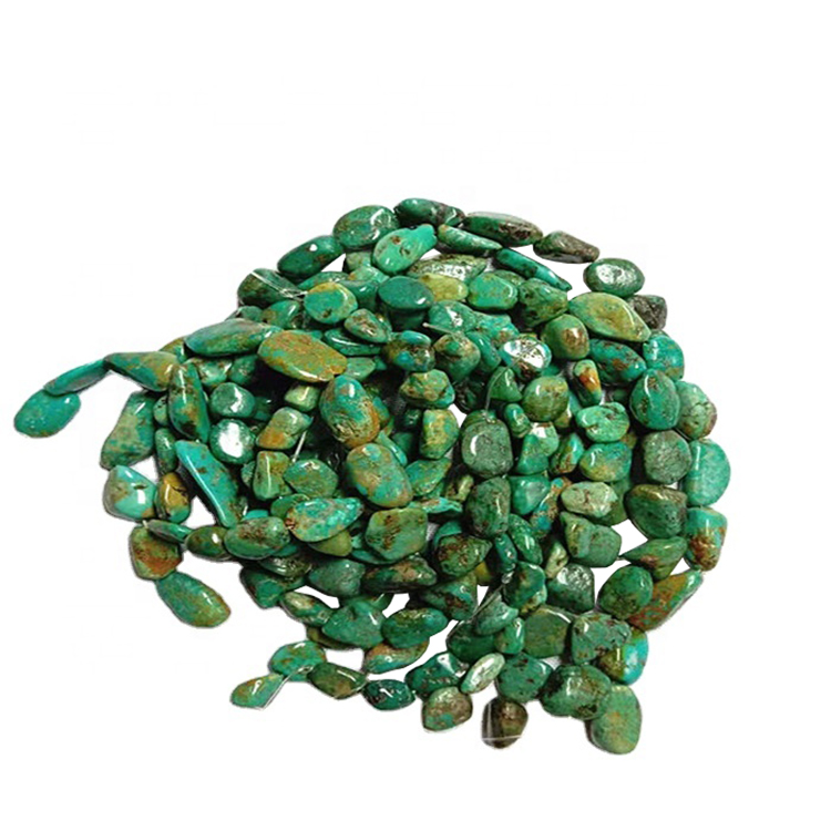 firuzəyi muncuq böyük çiçək boyanmış təbii firuzəyi muncuq iplər nuggets firuzəyi 18