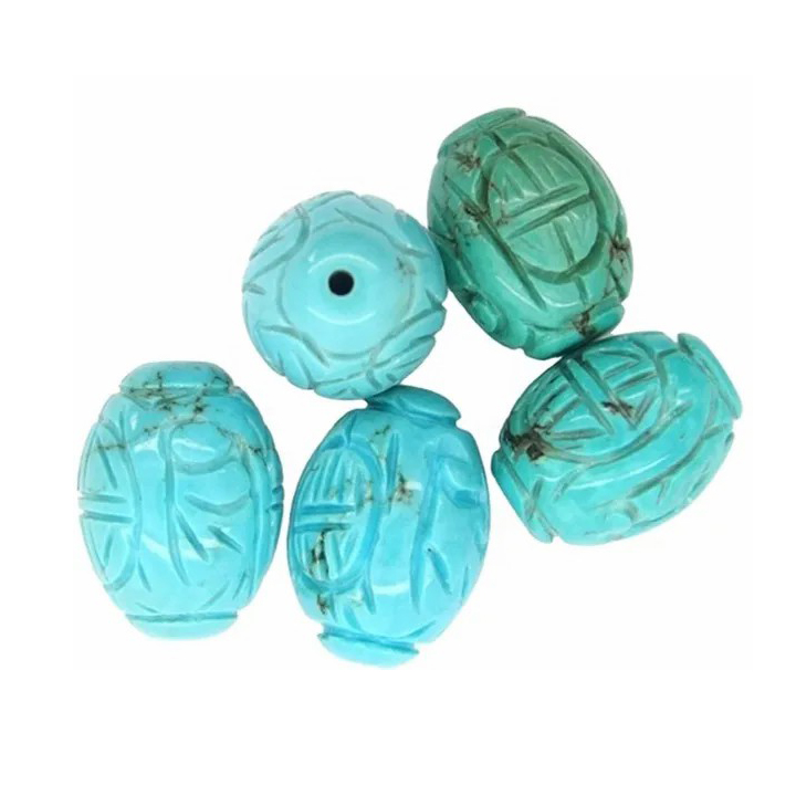 Manik pirus pirus alami sing jarang ngukir Molon Bemsstone kanggo nggawe perhiasan perhiasan 15