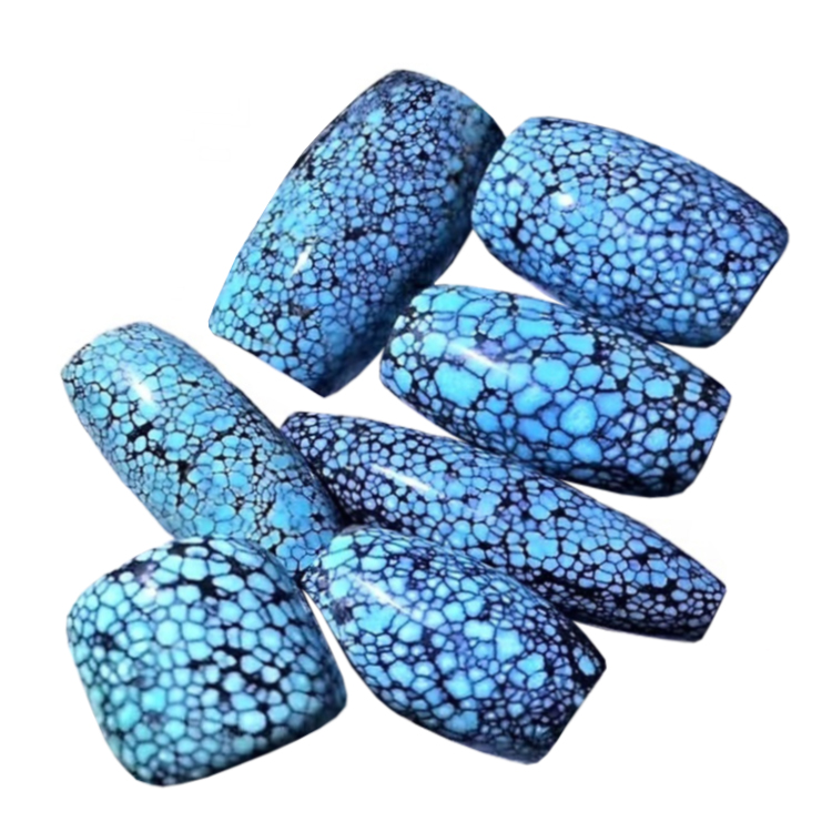 Ntuj Turquoise Drum Beads Tiag Green Turquoise Gemstone Beads 18