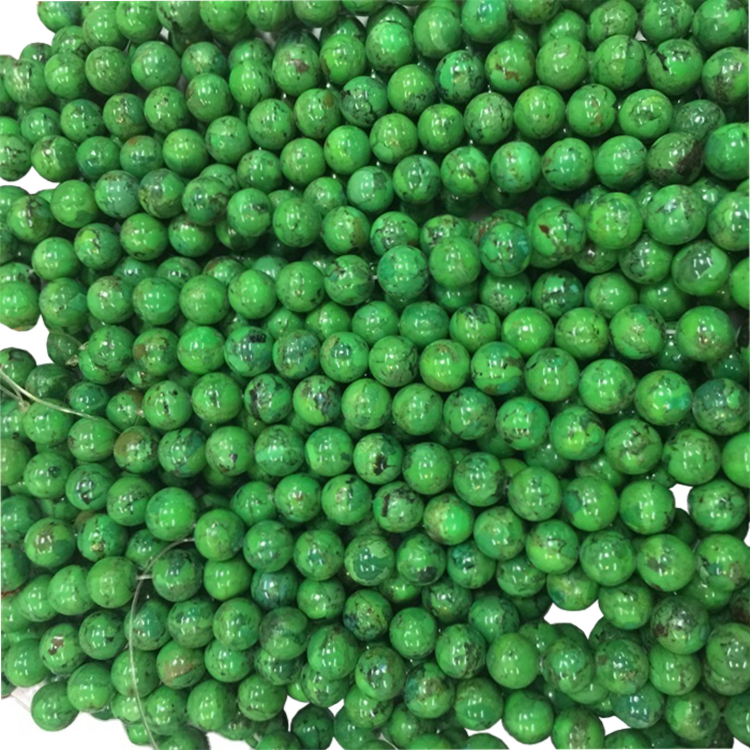 Popular 100% natural turquoise gemstone round beads 18