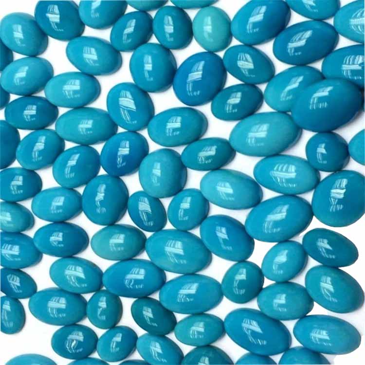Natural gemstone Bule shiny Sleeping Beauty Oval Turquoise cabochons Kingman Turquoise Oval Cabs 15