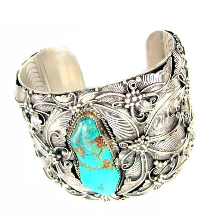Turquoise Gemstone Cuff Bangle,925 Sterling Silver Pave Diamond Fashion Cuff Bangle Handmade Jewelry 15