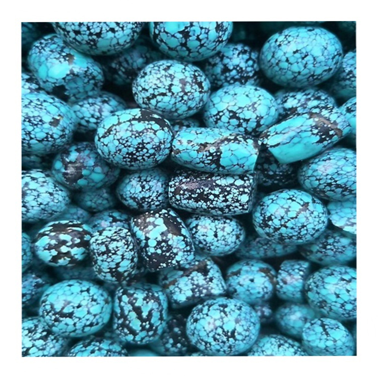 Firuzəyi dəyirmi muncuq yüksək keyfiyyətli firuzəyi gemstone dəyirmi muncuq 18