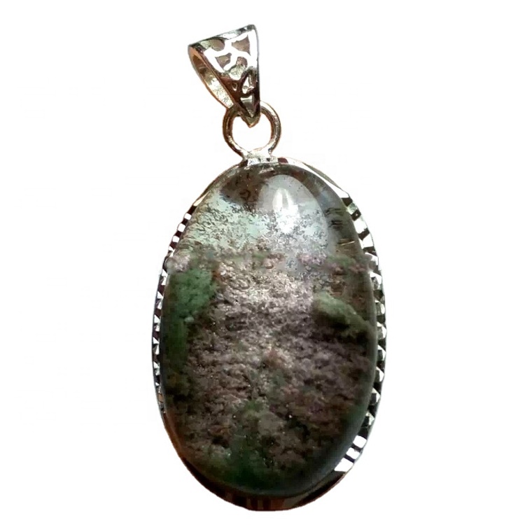 ଓଭାଲ୍ ପ୍ରାକୃତିକ ଫାଣ୍ଟମ୍ କ୍ୱାର୍ଟଜ୍ ପେଣ୍ଡାଲ୍ / ରକ୍ ଫାଣ୍ଟମ୍ କ୍ୱାର୍ଟଜ୍ ସ୍ଫଟିକ୍ ଖସିଯାଇଥିବା ପଥର | 14