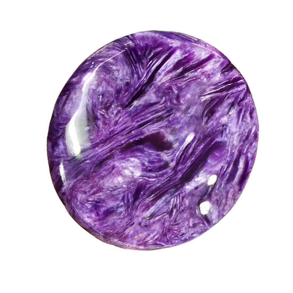Charoite Cabochon Alta calidad Rusia Charoite Gemstone Purple Charoite Forma redonda 14