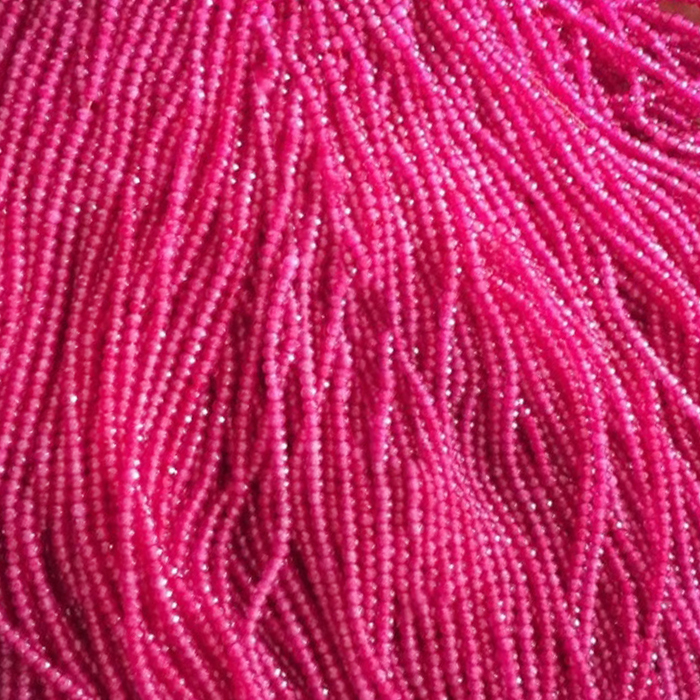 Табигый Ruby баалуу кыдырылган дүлдү кырылган Rondelle мончок 14