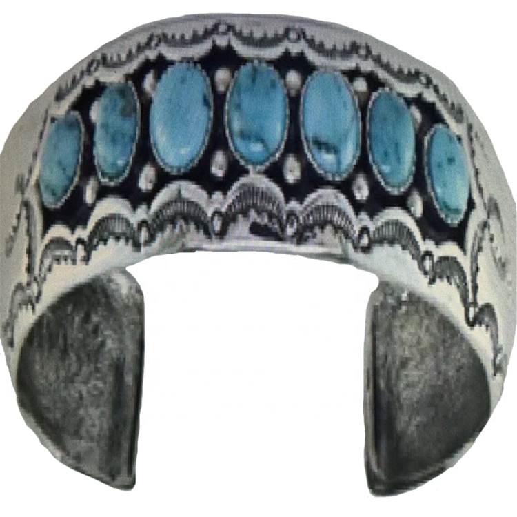 טערקווויז באַנגלע בראַסלעט בייַ כאָולסייל פּריסעס | זש געמס 8