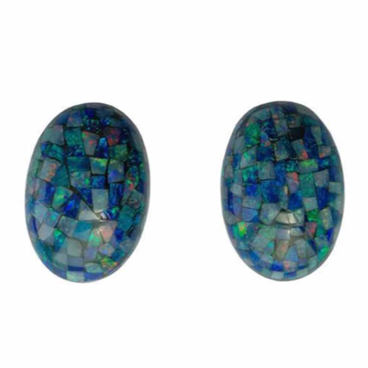 20x30x6,3mm plava i zelena prirodna etiopska opalna opal ovalni kabochn gemstone nakit 15