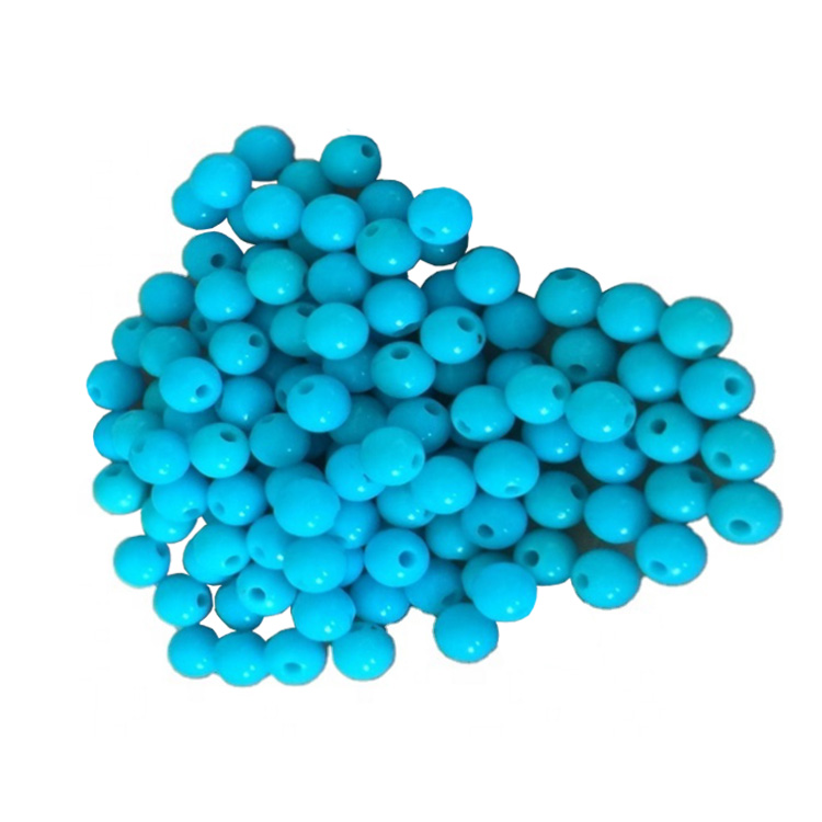 Żibeġ tal-Gemstone tal-Turquoise Naturali Turquoise Żibeġ tond għat-titqib tal-ġojjellerija 42