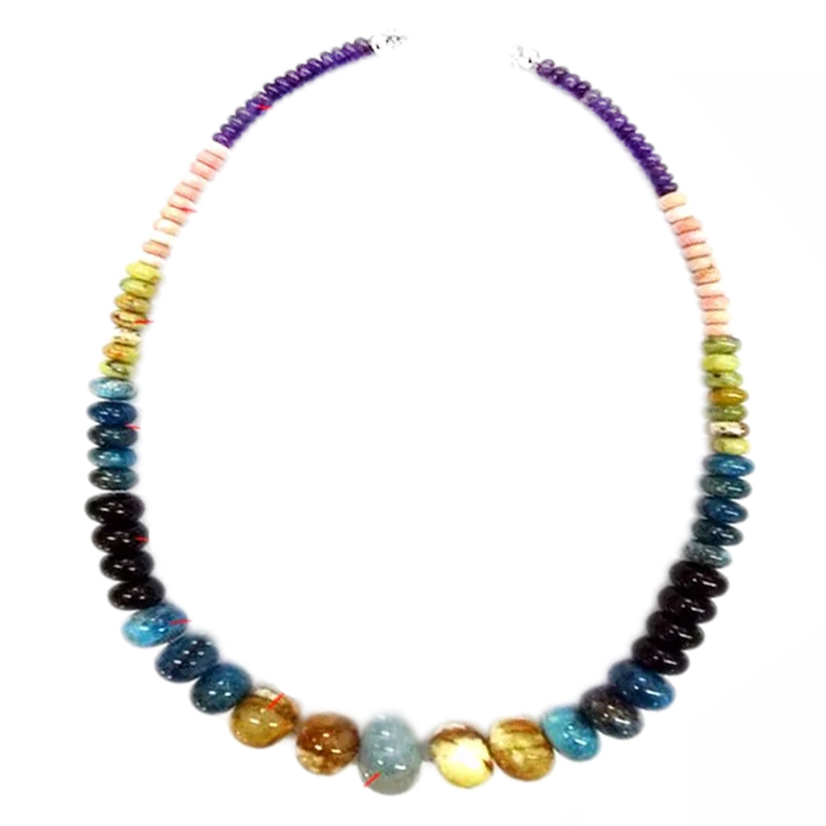 Turquoise ketting hammerde sulveren sulveren jierjierrenjûn kado-kado-kado âlde ketting fan âlde ketting memmen kado artisan ketting 15