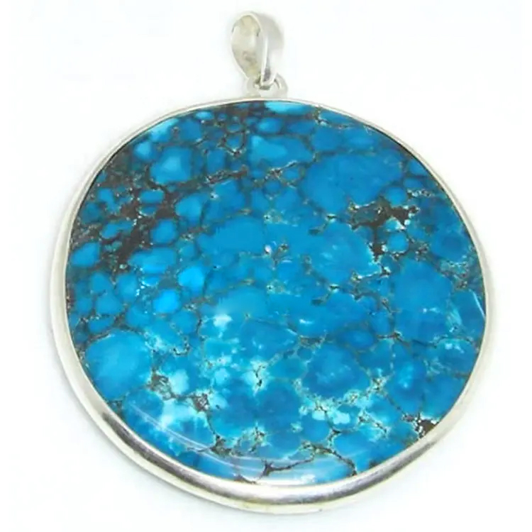 Prachtige natuerlike turquoise-hanger foar groothandel 38
