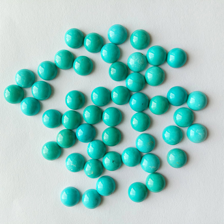 AAA Arizona Turquoise Sleeping Beauty Round Cabochon 7x7mm 100% Natuerlike Arizona Turquoise Round Cabocho Loose Gemstone 15
