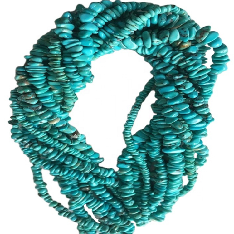 Turquoise Gemstone ကြမ်းတမ်းသောကြမ်းတမ်းသောတေးဂီတချစ်ပ်ပုတီးသဘာဝကျောက်မျက်ရတနာချစ်ပ်ပုတီး 18