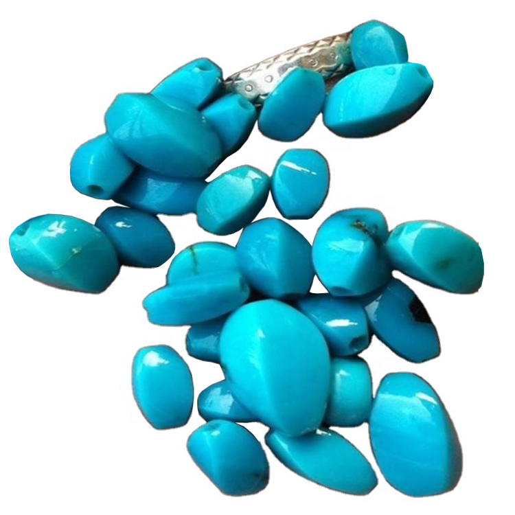 Firuzəyi Balqabaq Muncuqları 100% Təbii Fərqli Ölçülər Şekiller və üslub mövcuddur 18