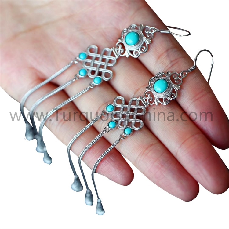 тиркизне плаве минђуше на велепродајним ценама | ЗХ драгуљ 6