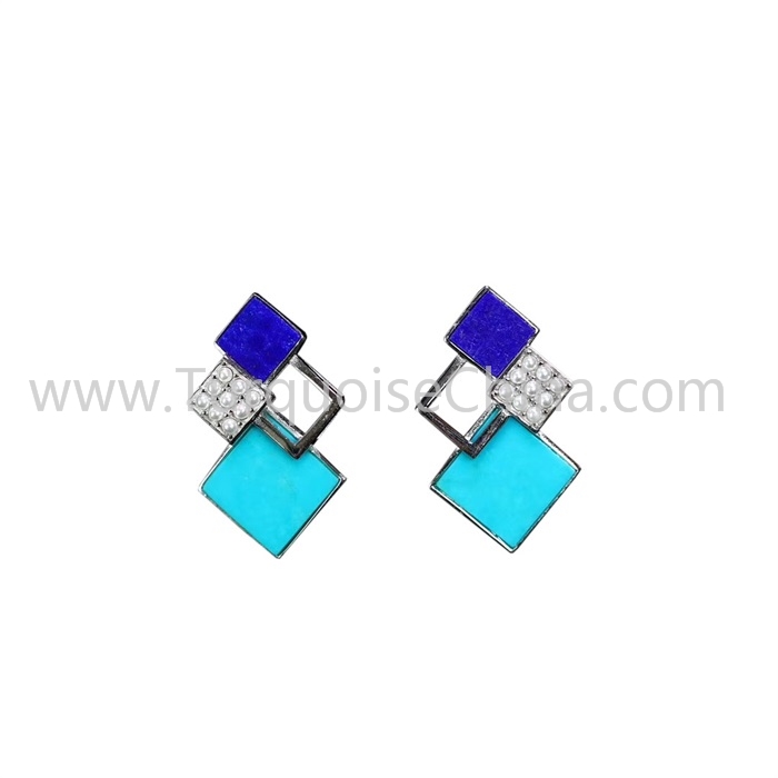 OEM & ODM Genuine Turquoise Hikaw na Presyo ng Listahan | Zh hiyas 6