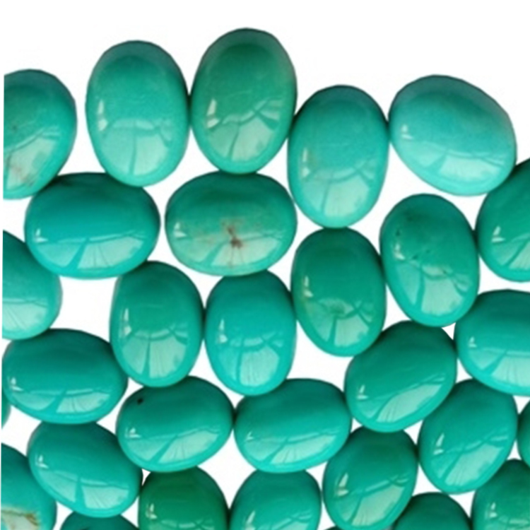 8x6x3.3mm Natirèl Turquoise Oval Cabochon Gemstone Wholesale 15