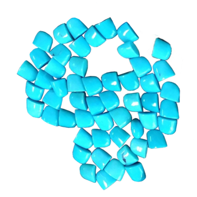 真正的寶石綠松石舌頭形狀珠子珠寶大量數量切割 18