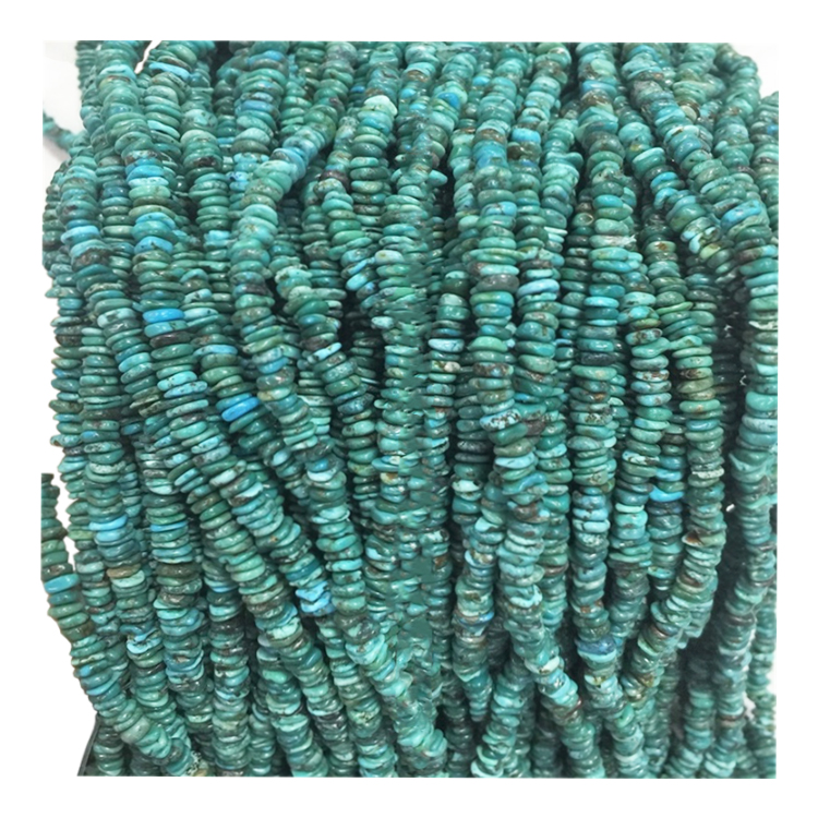 Dark blue Turquoise Chip Green Turquoise Beads 18